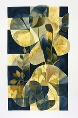 Natura Astratta in Oro e Ombra