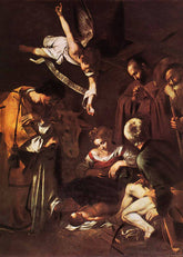 Caravaggio - Natività con i santi Lorenzo e Francesco d'Assisi