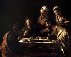 Caravaggio - Cena in Emmaus Stupore