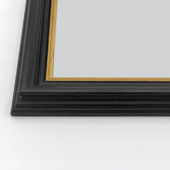 Cornice Classica su Misura - Modello Canaletto Nero e Foglia Oro
