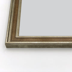 Cornice Classica su Misura - Modello Roma Foglia Argento e Mogano