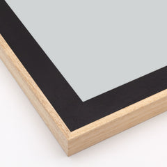 Cornice Moderna su Misura - Modello Doppio Manhattan Nero e Natural Chic