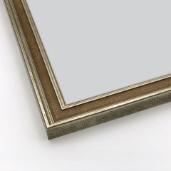 Cornice Classica su Misura - Modello Roma Foglia Argento e Mogano