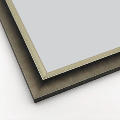 Cornice Moderna su Misura - Modello Brunelleschi Foglia Argento e Grigio