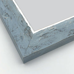 Cornice Moderna su Misura - Modello Provenza Azzurro e filo Bianco