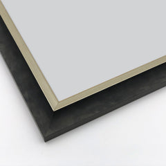 Cornice Moderna su Misura - Modello Brunelleschi Foglia Argento e Nero