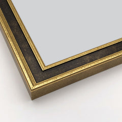 Cornice Classica su Misura - Modello Roma Foglia Oro e Nero