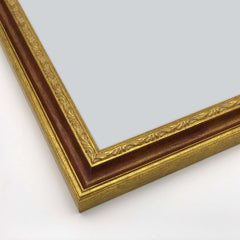 Cornice Classica su Misura - Modello Raffaello Foglia Oro e Mogano