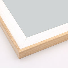 Cornice Moderna su Misura - Modello Doppio Manhattan Bianco e Natural Chic