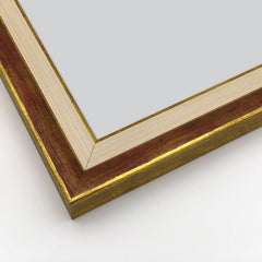 Cornice Classica su Misura - Modello Botero Foglia Oro e Mogano