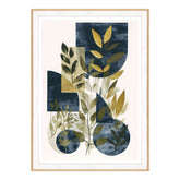 Armonie Botaniche su Blu Profondo