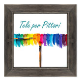 Tela per Pittori Intelaiata con cornice Nera Shabby in Legno Massello