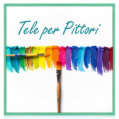 Tela per Pittori Intelaiata con cornice Verde in Legno Massello