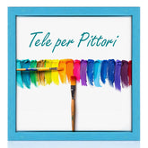 Tela per Pittori Intelaiata con cornice Blu in Legno Massello