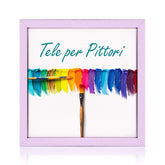 Tela per Pittori Intelaiata con cornice Rosa in Legno Massello