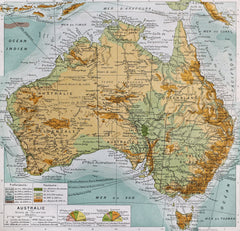 Antica Mappa Nuova Zelanda - Anno 1894