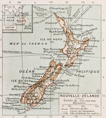 Antica Mappa Sud america - Rio de Janeiro - Anno 1894