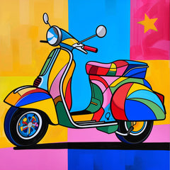 Vibrazioni Pop Art: La Vespa Multicolore