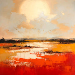 Tramonto Astratto sulla Pianura