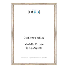 Cornice Classica su Misura - Modello Tiziano Foglia Argento