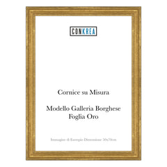 Cornice Classica su Misura - Modello Galleria Borghese Foglia Oro