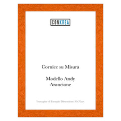 Cornice Moderna su Misura - Modello Andy colore Arancione