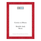 Cornice Moderna su Misura - Modello Andy colore Rosso