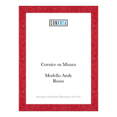 Cornice Moderna su Misura - Modello Andy colore Rosso