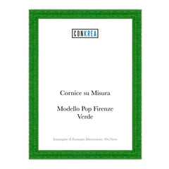 Cornice Moderna su Misura - Modello Pop Firenze colore Verde