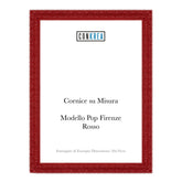 Cornice Moderna su Misura - Modello Pop Firenze colore Rosso