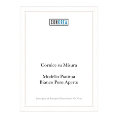 Cornice Moderna su Misura - Modello Piattina Bianco Poro Aperto