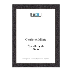 Cornice Moderna su Misura - Modello Andy colore Nero