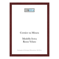 Cornice Moderna su Misura - Modello Ivrea Rosso Velato
