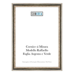 Cornice Classica su Misura - Modello Raffaello Foglia Argento e Verde