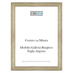 Cornice Classica su Misura - Modello Galleria Borghese Foglia Argento