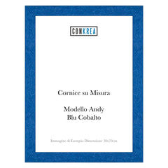 Cornice Moderna su Misura - Modello Andy colore Blu Cobalto