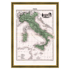 Antica Mappa Italia - Anno 1870