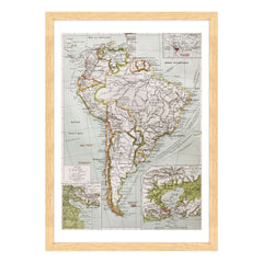 Antica Mappa America del Nord e Centro - Rio de Janeiro - Anno 1894