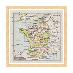 Antica Mappa Politica della Francia nel 1328 - Anno realizzazione 1894