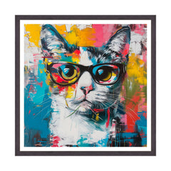 Ritratto di Eleganza: Gatto con Occhiali