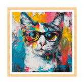 Ritratto di Eleganza: Gatto con Occhiali