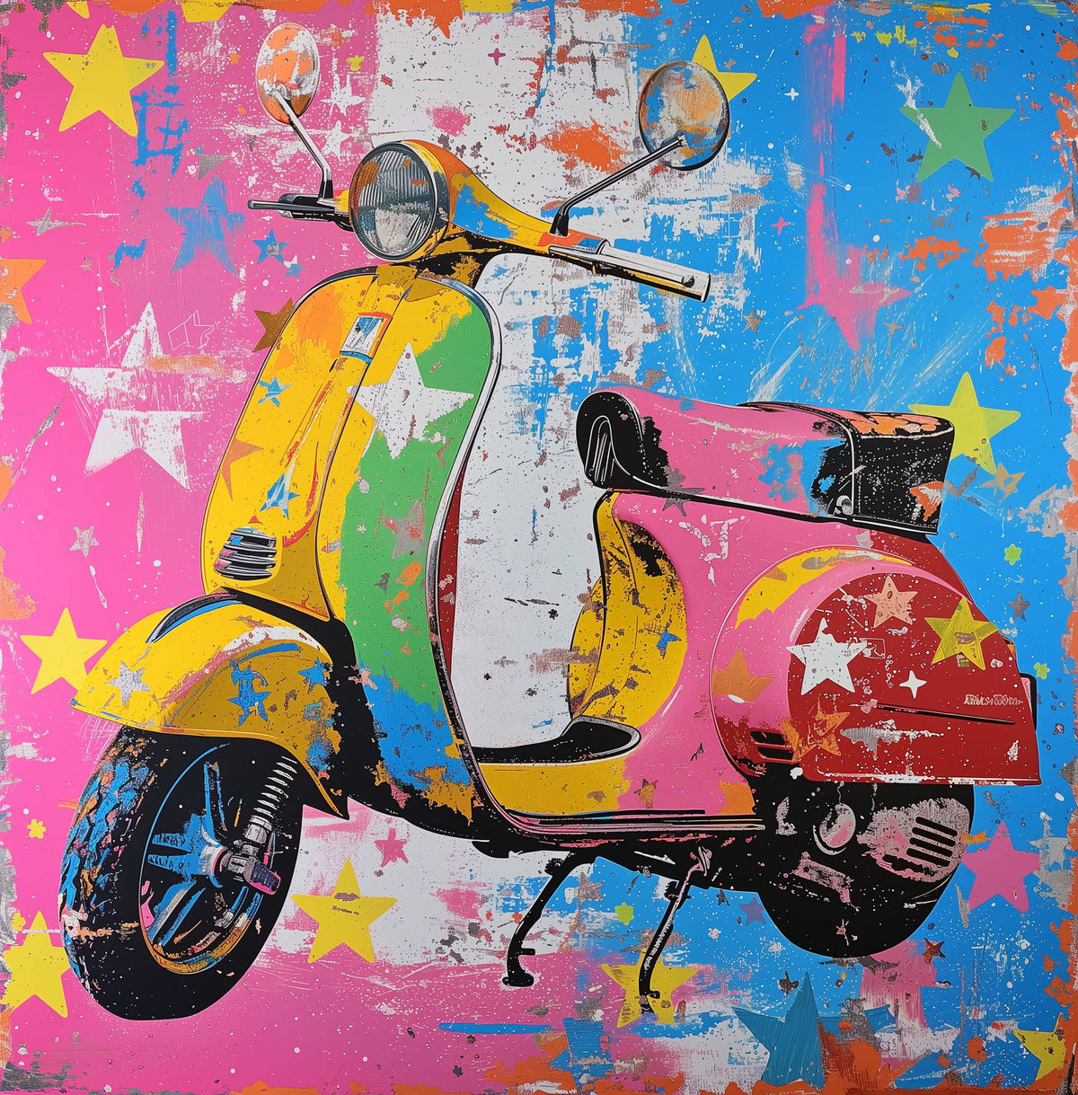 Retro Scooter in Technicolor