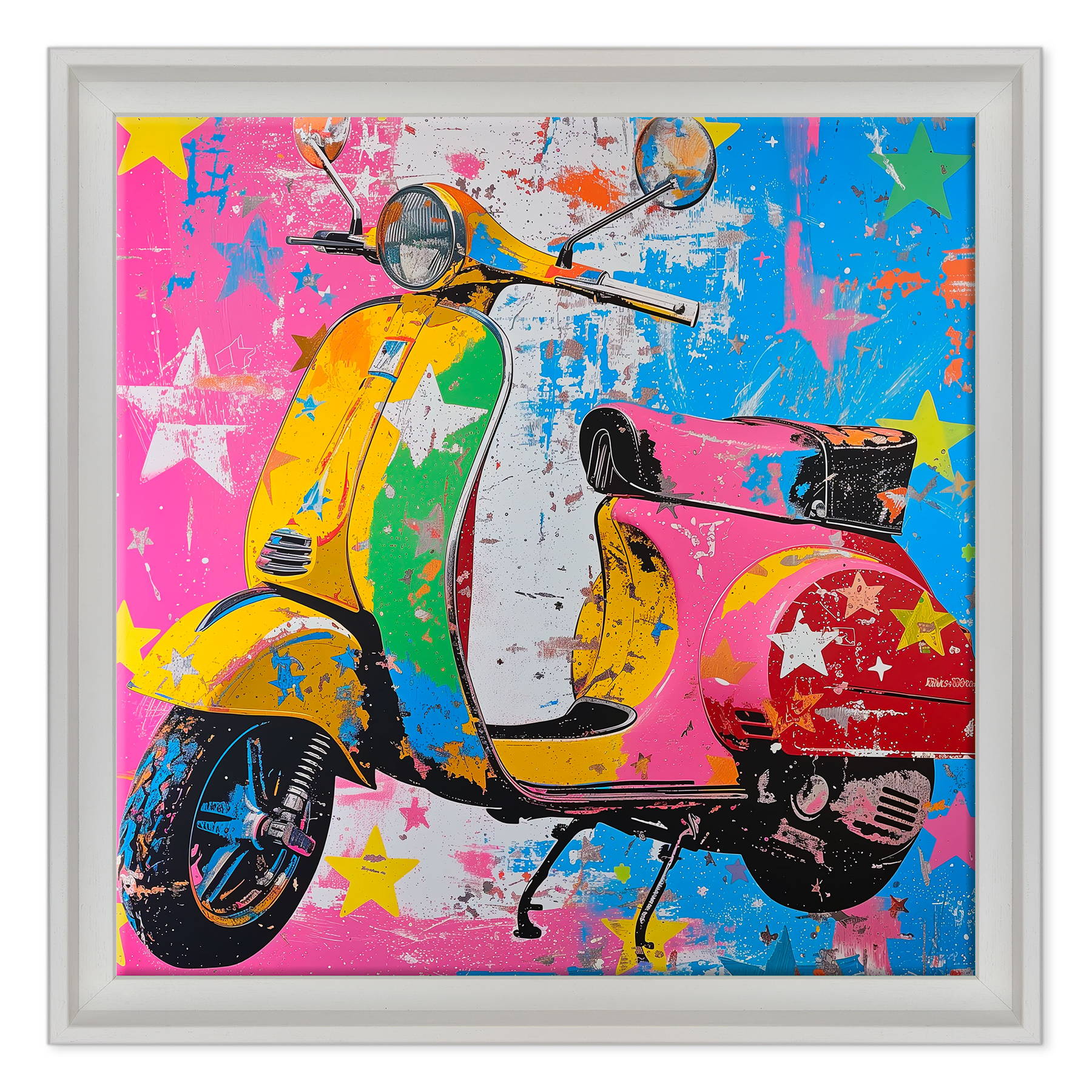 Retro Scooter in Technicolor