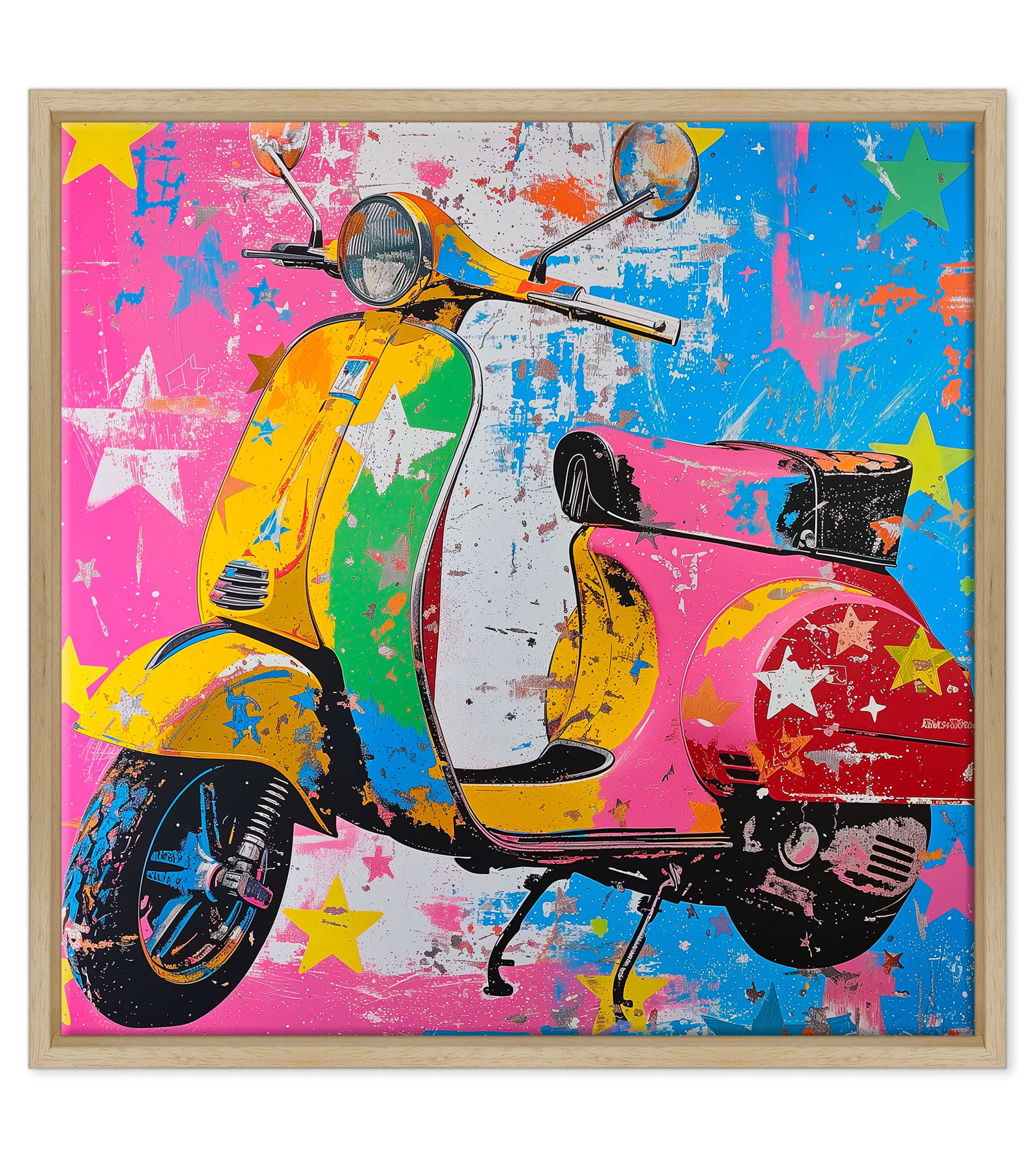 Retro Scooter in Technicolor