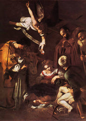 Caravaggio - Natività con i santi Lorenzo e Francesco d'Assisi