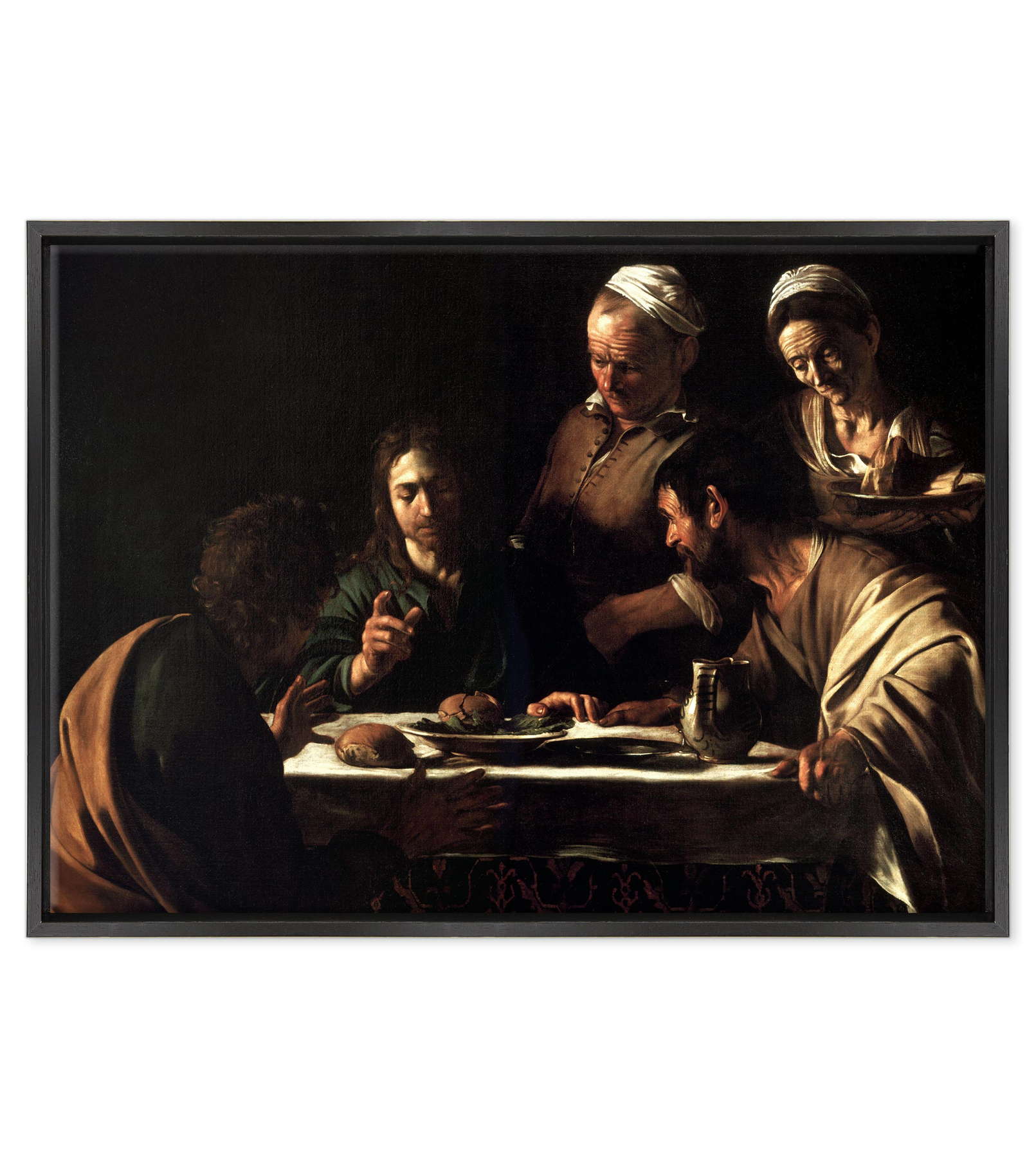 Caravaggio - Cena in Emmaus Stupore