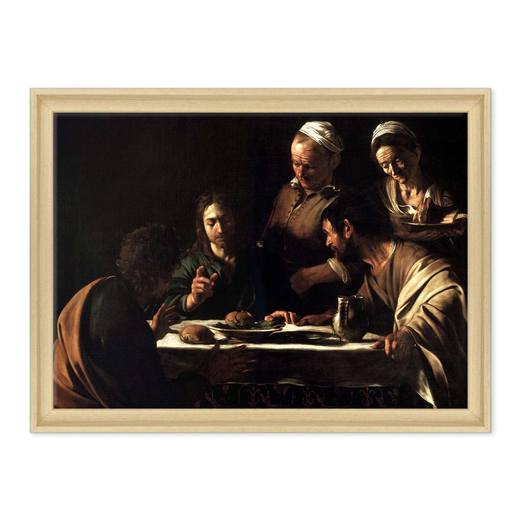Caravaggio - Cena in Emmaus Stupore