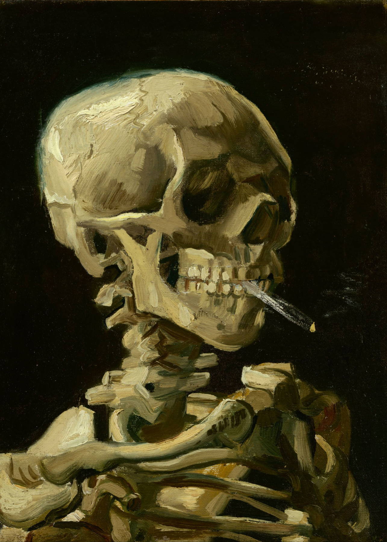 Van Gogh - Teschio con sigaretta accesa