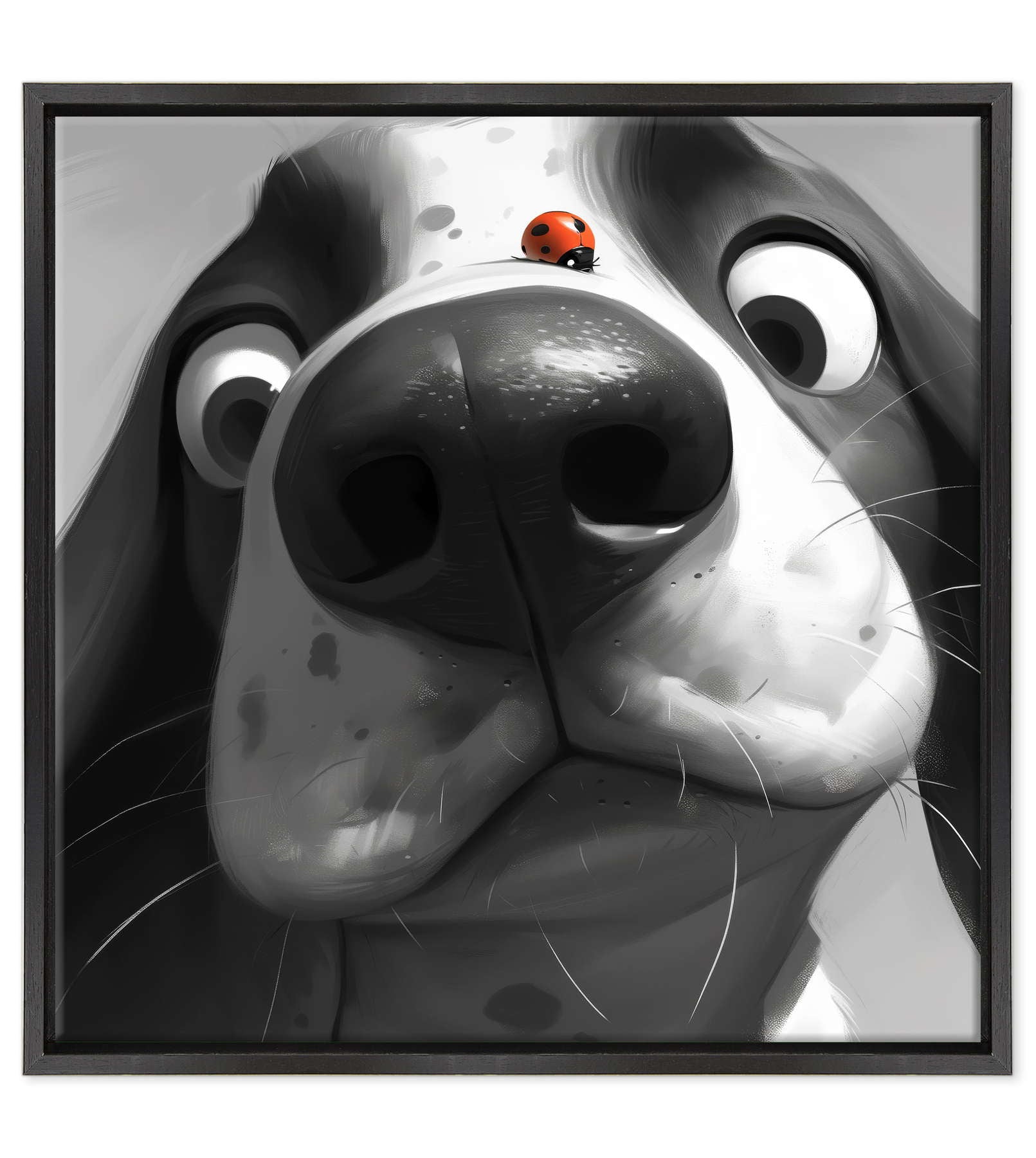 Esplorazione Monocromatica: La Coccinella Curiosa