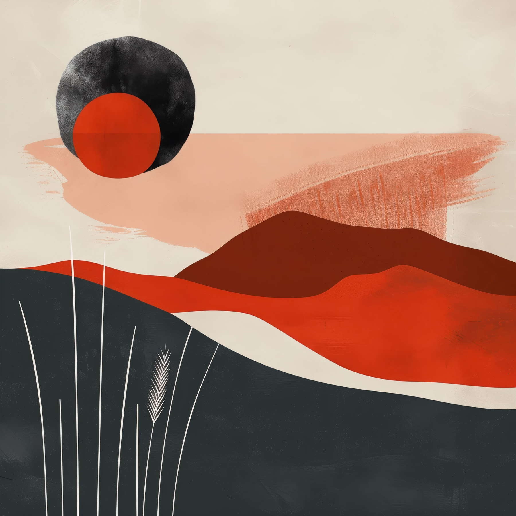 Eclipse Terrestre in Rosso Marsala